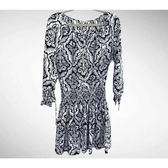 Juicy Couture Naive Bouquet Dress in Black and White Size S - Picture 1 of 6